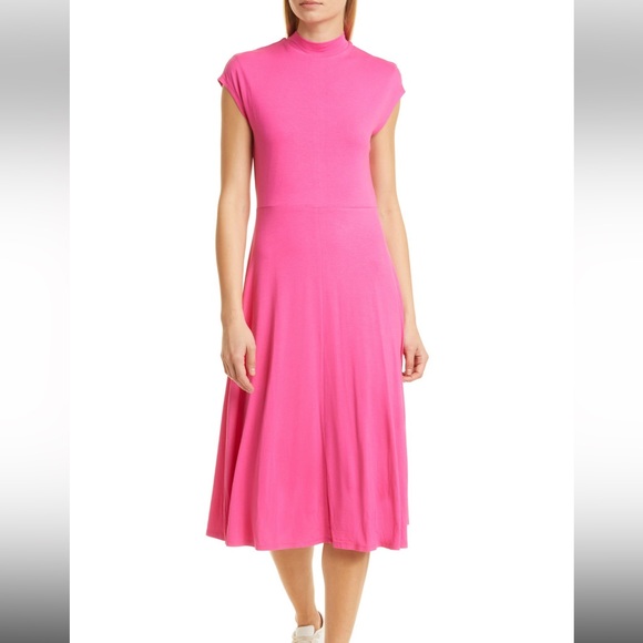 BOSS Hugo Boss Pink Fitted‎ Maxi Dress NWT Size XS - Picture 1 of 9